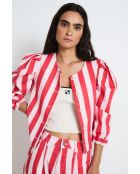 Chaqueta roja de algodón Farol Barras