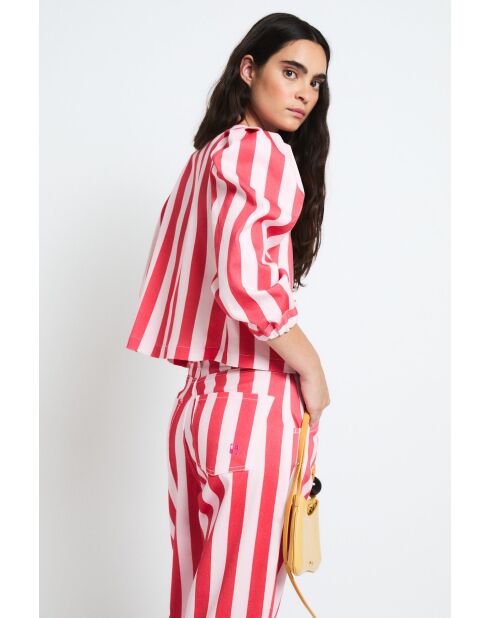 Chaqueta roja de algodón Farol Barras