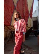 Chaqueta roja de algodón Farol Barras