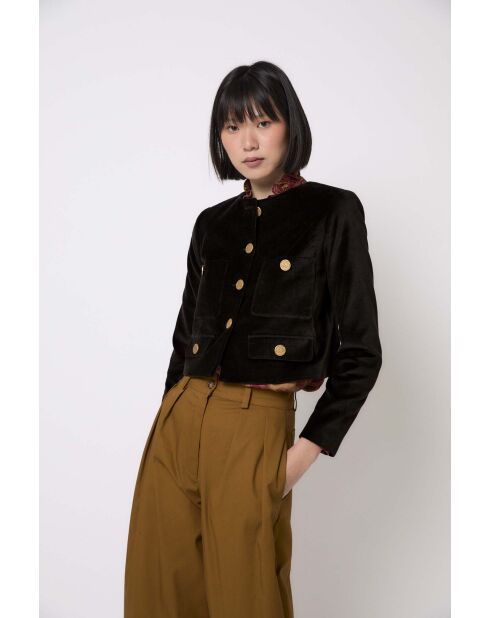 Giacca nera Aina Velvet
