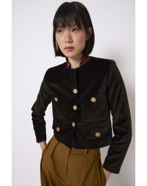 Giacca nera Aina Velvet