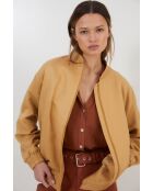 Chaqueta bomber de lino Lino Ocre