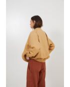 Chaqueta bomber de lino Lino Ocre