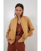 Chaqueta bomber de lino Lino Ocre