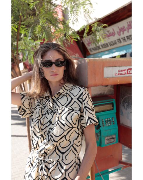 Combinaison en coton Gabriela Colmena noir
