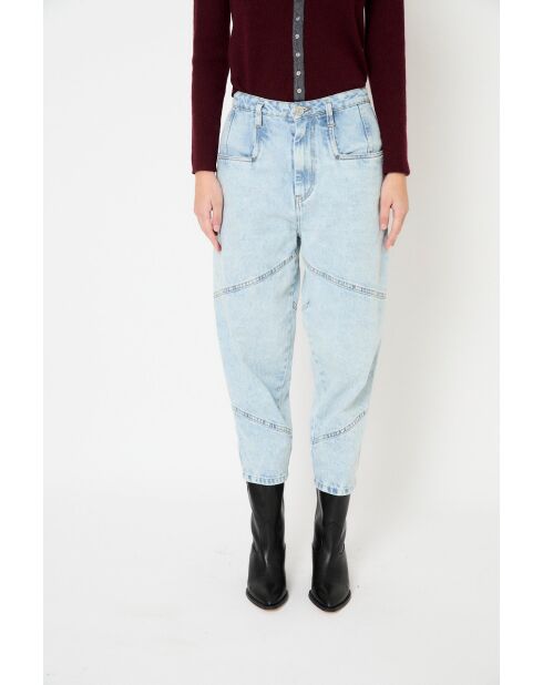 Jeans Cortes Bleach in cotone blu