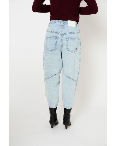 Jeans Cortes Bleach in cotone blu