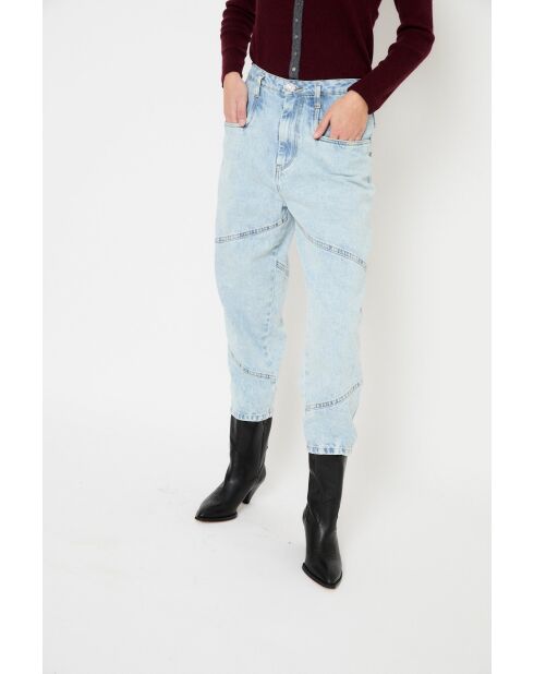 Jeans Cortes Bleach in cotone blu