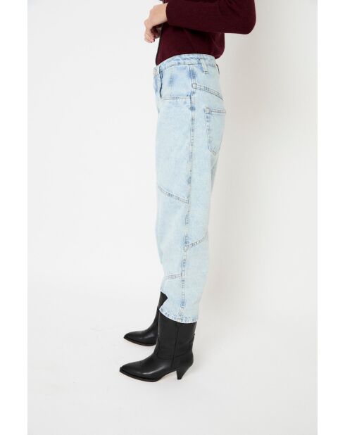 Jeans Cortes Bleach in cotone blu