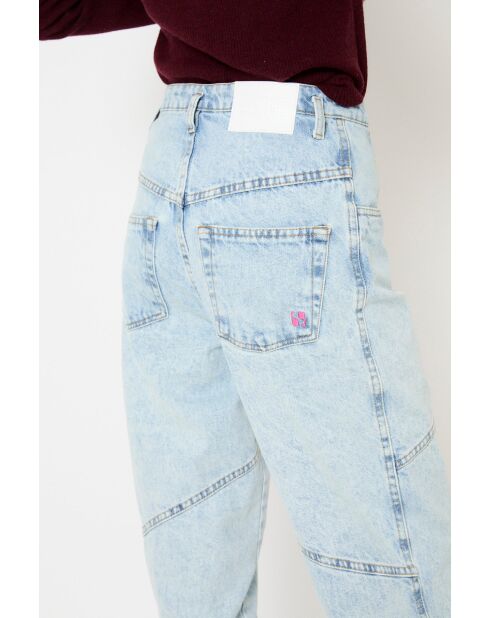 Jeans Cortes Bleach in cotone blu