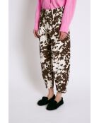 Jeans Boyfriend Vaca in cotone marrone