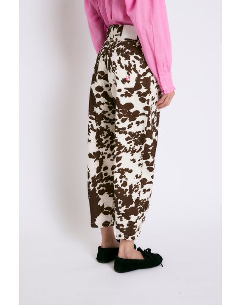 Jean en coton Boyfriend Vaca marron