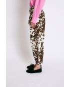 Jeans Boyfriend Vaca in cotone marrone