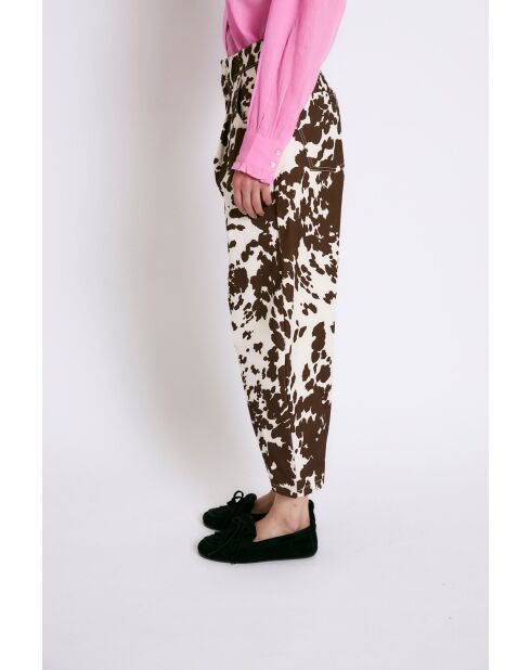Jean en coton Boyfriend Vaca marron