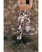 Jeans Boyfriend Vaca in cotone marrone