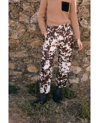 Jeans Boyfriend Vaca in cotone marrone