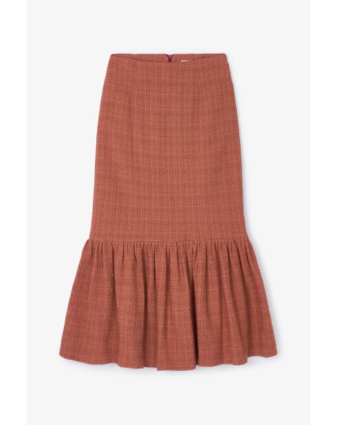 Gonna India Tweed in cotone cammello
