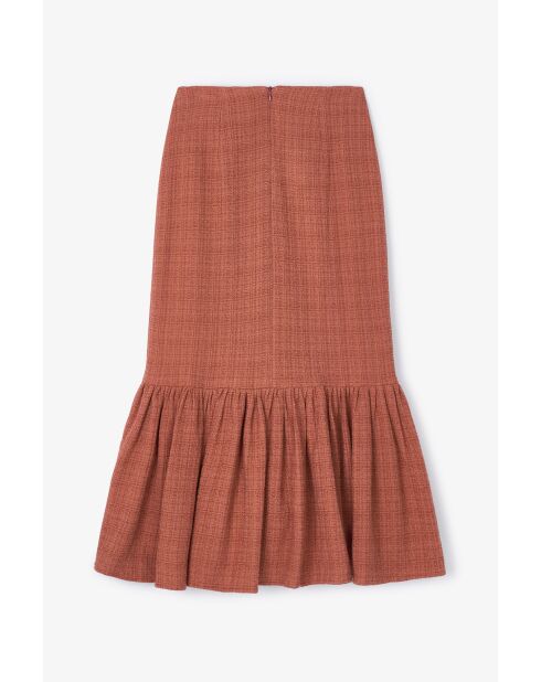 Gonna India Tweed in cotone cammello