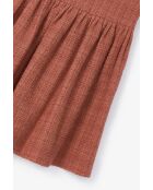 Kamelfarbener Baumwollrock India Tweed