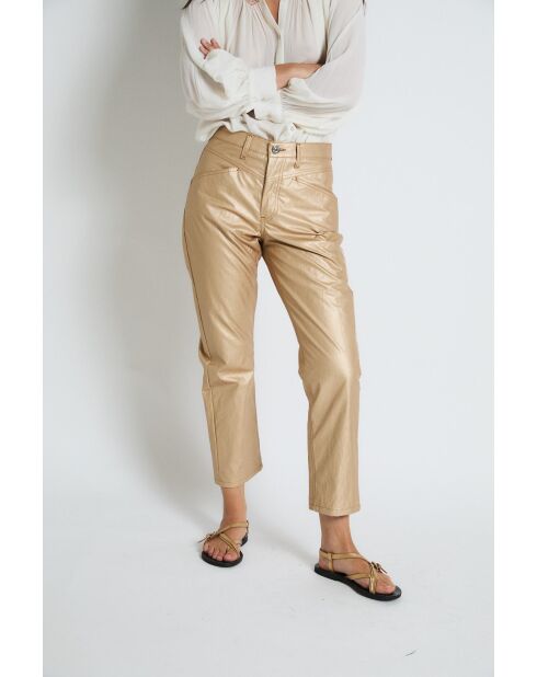 Venice Metal dorado katoenen jeans