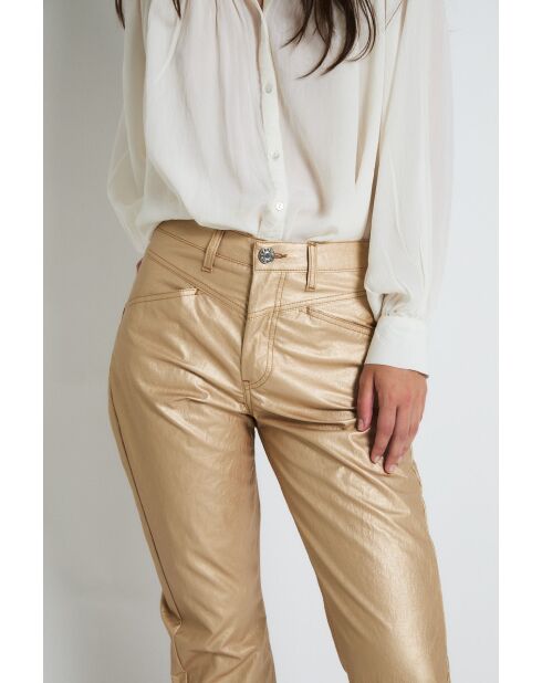 Venice Metal dorado katoenen jeans