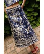 Gonna Violeta Italia in cotone blu scuro