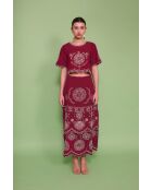 Top en coton Bombay Embroidery cereza