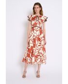 Monica Tropical teja katoenen jurk