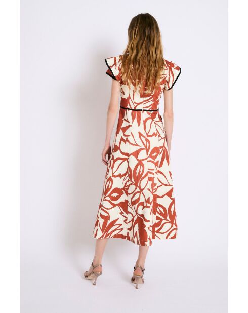 Monica Tropical teja katoenen jurk
