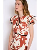 Monica Tropical teja katoenen jurk