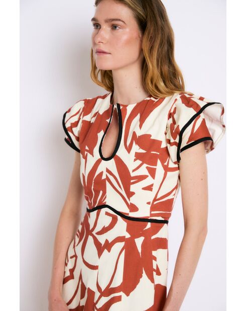 Monica Tropical teja katoenen jurk