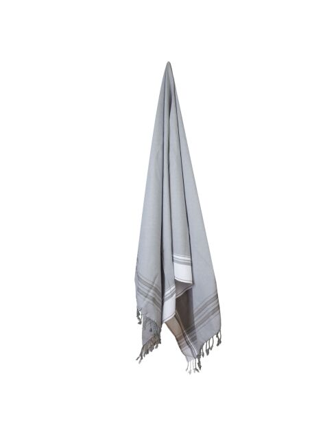 Fouta en coton grise - 100x200 cm