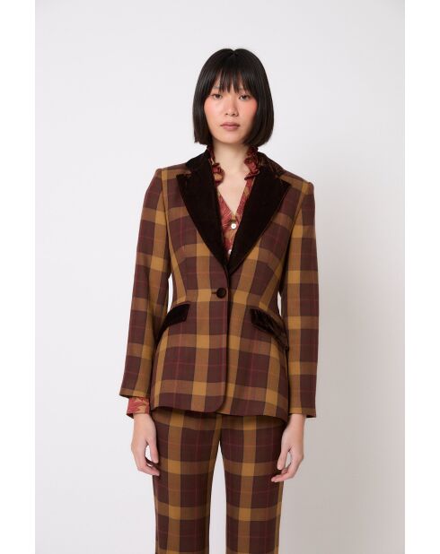 Blazer Ana Madras marron