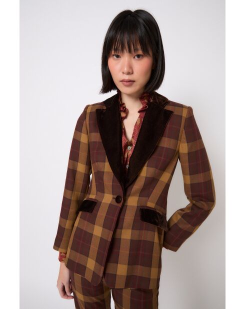 Blazer Ana Madras marron