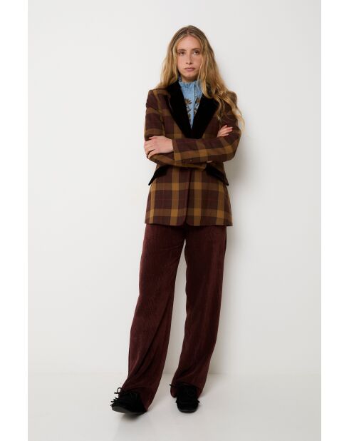 Blazer Ana Madras marron