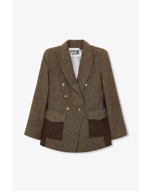 Trujillo Espiga khakifarbener Wollblazer