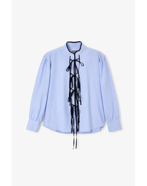 Sur-Chemise en coton Tokio Oxford bleu