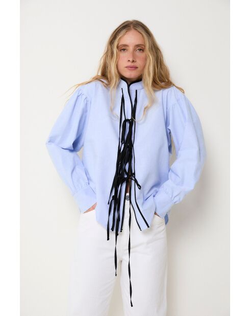 Sur-Chemise en coton Tokio Oxford bleu