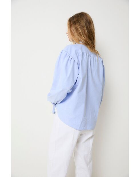 Sur-Chemise en coton Tokio Oxford bleu