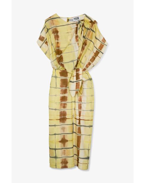 Italiano Batik gele katoenen jurk