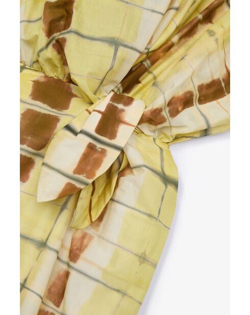 Italiano Batik gele katoenen jurk