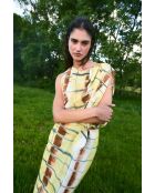 Italiano Batik gele katoenen jurk