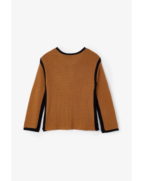 Pullover Ibiza Punto in cotone caramello
