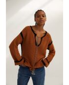 Pullover Ibiza Punto in cotone caramello