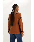 Pullover Ibiza Punto in cotone caramello