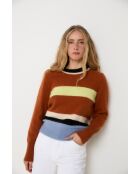 Pullover Nagoya Punto in lana caramello
