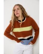 Pullover Nagoya Punto in lana caramello