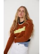Pullover Nagoya Punto in lana caramello