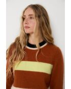 Pullover Nagoya Punto in lana caramello