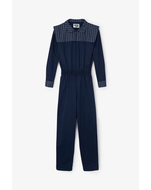 Combinaison en coton Fonti Raya Denim bleu